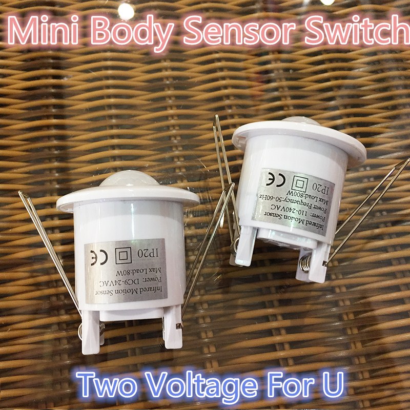 Mini Time delay Adjustable 360 Degree Ceiling PIR Infrared Body Motion Sensor Detector Lamp Light Movement Switch DC9-24V HH