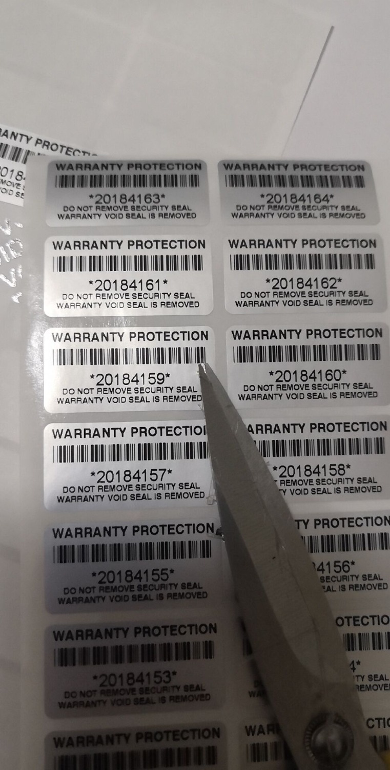 100pcs Warranty Protection Sticker (30mm x15mm )Security Seal Tamper Proof Warranty Void Label Stickers