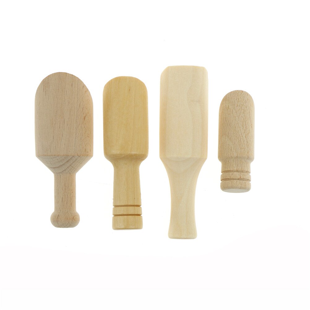 1pcs Mini Wooden Scoops Bath Salt Spoon Candy Flour Spoon Scoops Kitchen Utensils - 2.4x7.8cm