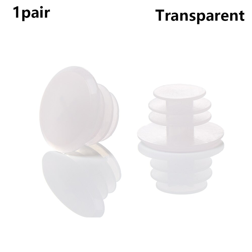 1 paar Radfahren Griffe Griffe Kunststoff Kappen Fahrrad Lenker Grip End Plugs Rennrad Griffe Fahrrad Stopper Bikes teile: transparent