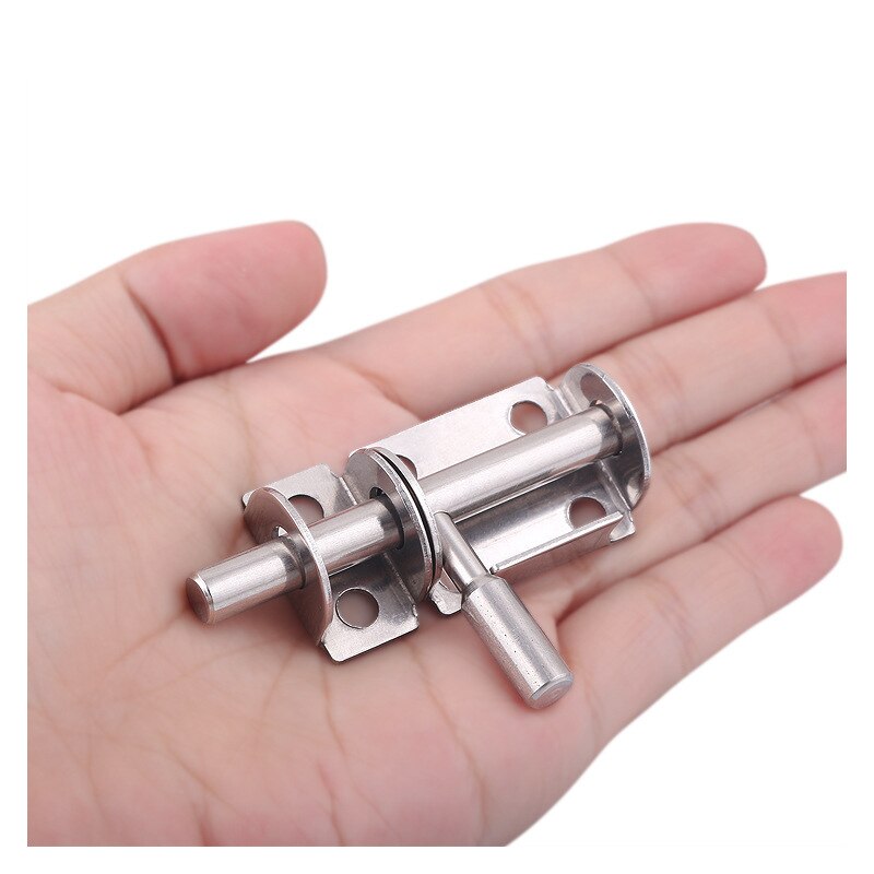 Stainless steel door latch and windows latches toilet door bolt double sliding lock spring latch hardware accessories