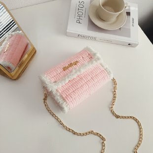 Bolsa de tejido artesanal moderna, bolso de lana de tela de malla, hecho a mano, con gancho de pestillo, bolso de hombro práctico, accesorios