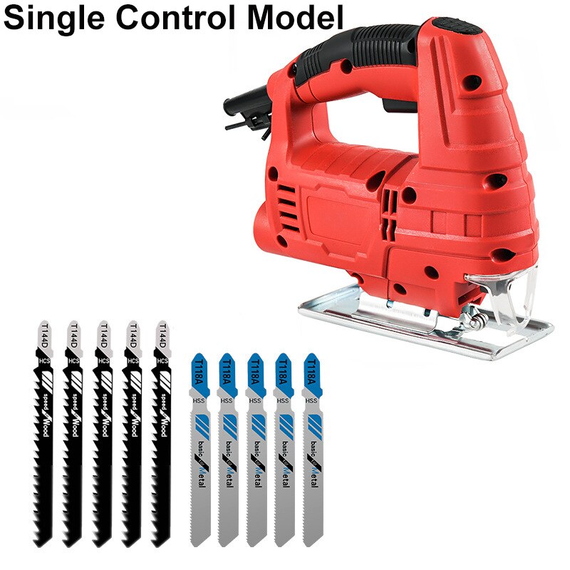 Multifunction Jig Saw 6 Variable Speed Electric Saw Jigsaw Adjustable Angle Cutting Metal Wood Aluminum Jigsaw Power Tools: Single Control