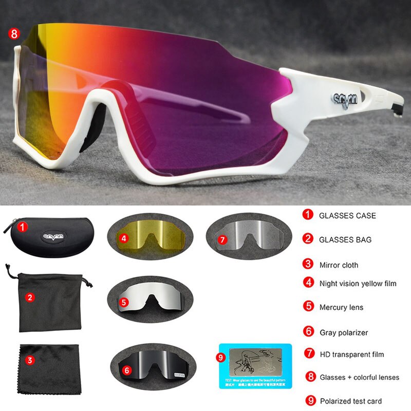 Radfahren Brille Polarisierte MTB Fahrrad Gläser Männer Sport Sonnenbrille 100 Radfahren Brillen Geschwindigkeit verrotten Gafas Ciclismo Radfahren Sonnenbrille: 04