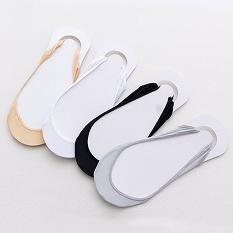 Calcetines invisibles de barco para mujer, medias antideslizantes de silicona para zapatos de tacón alto, medias finas de media palma, 1 par