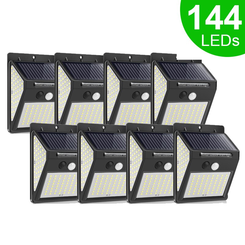 100/144 Led Outdoor Solar Light Motion Sensor Wandlamp Waterdichte Zonne-energie Pathway Licht