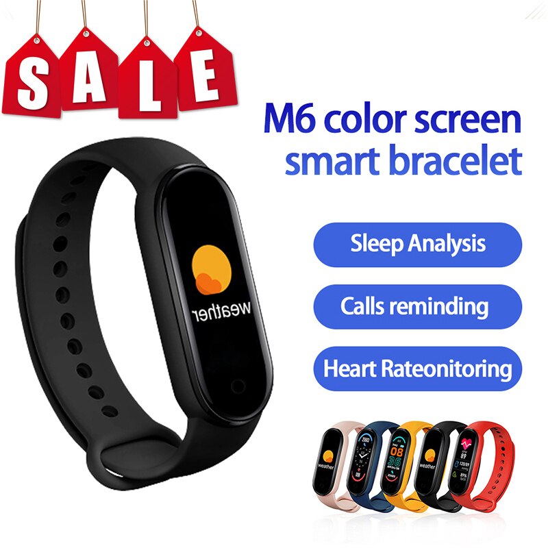 M6/M5 Smart Watch Heart Rate Blood Pressure Monitor Smart Bracelet Fitness Track Pedometer Sport Band For IPhone Xiaomi Android