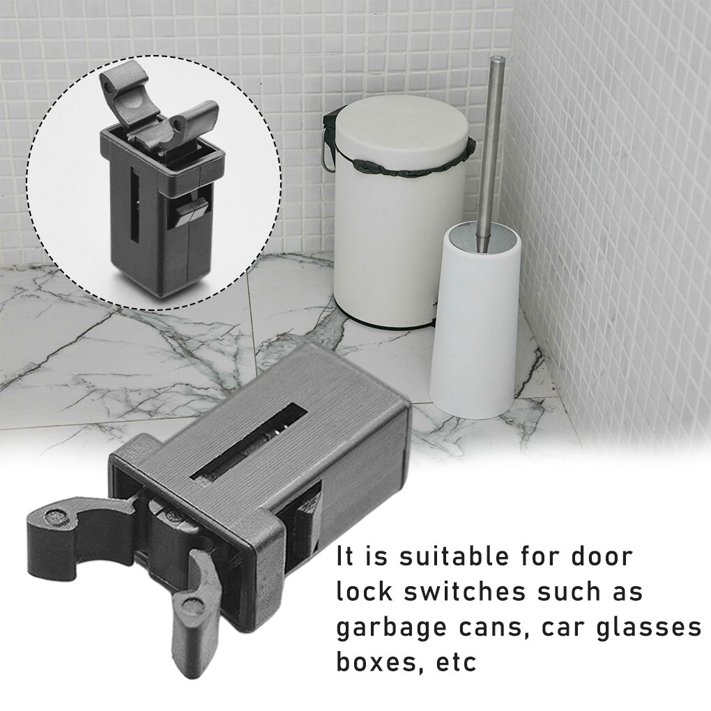 Plastic Garbage Bin Lock Portable Reusable Removable Eyeglasses Case Lid Switch Indoor Outdoor Vehicle Door Latch
