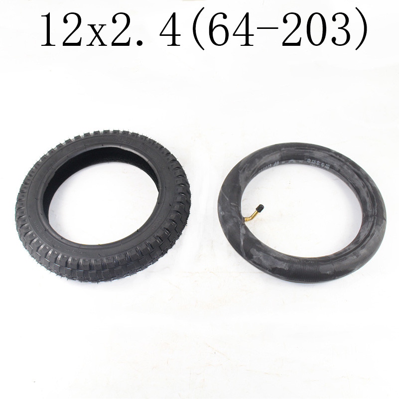Pneu 12x2.4 pour Scooter électrique pour enfants, vélo de 12 pouces 64-203,: inner and outer tyre