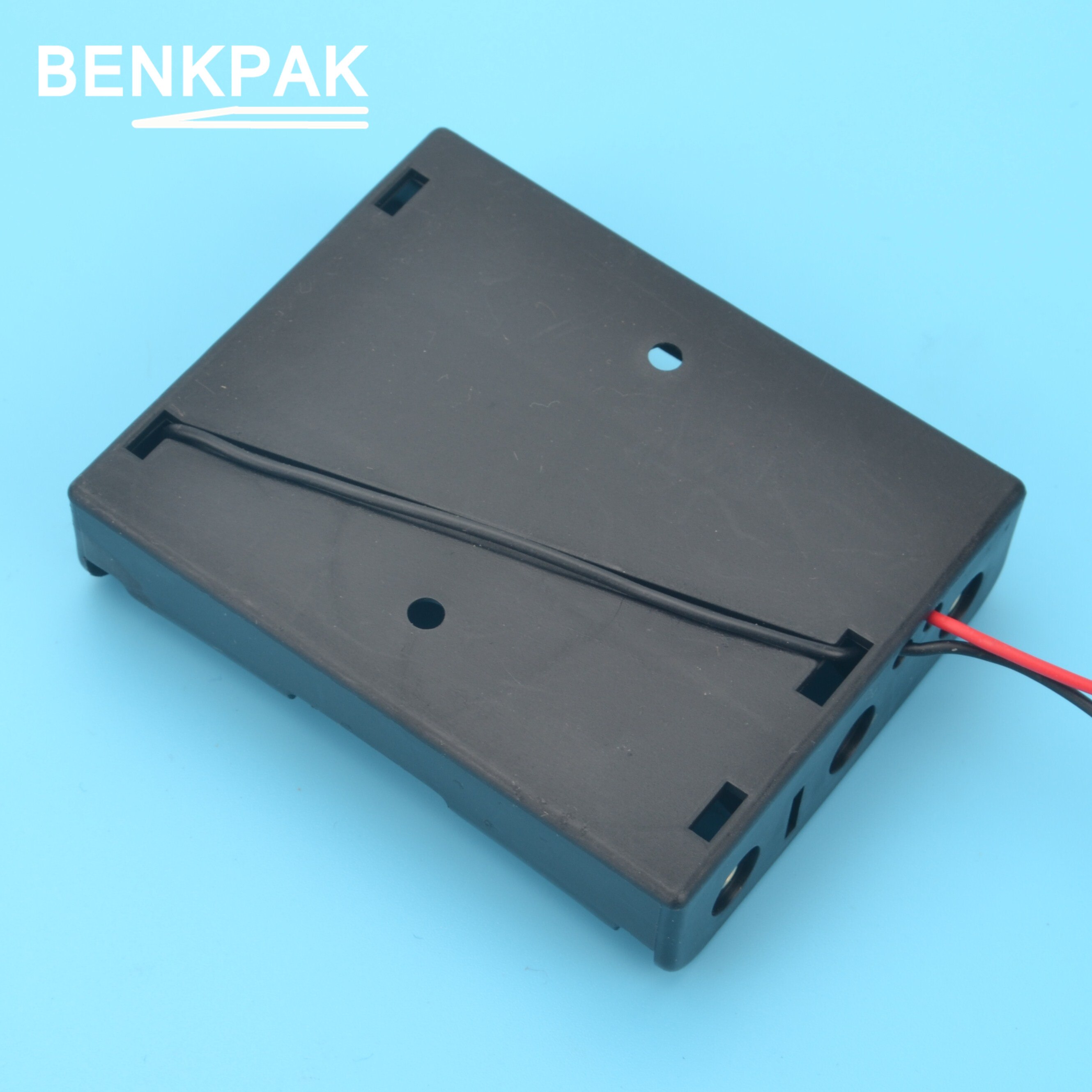 2 stk. benkpak 18650 plastik batteriholder opbevaringsæske til 3 x 18650 sort batterikasse batteristik til energimåler
