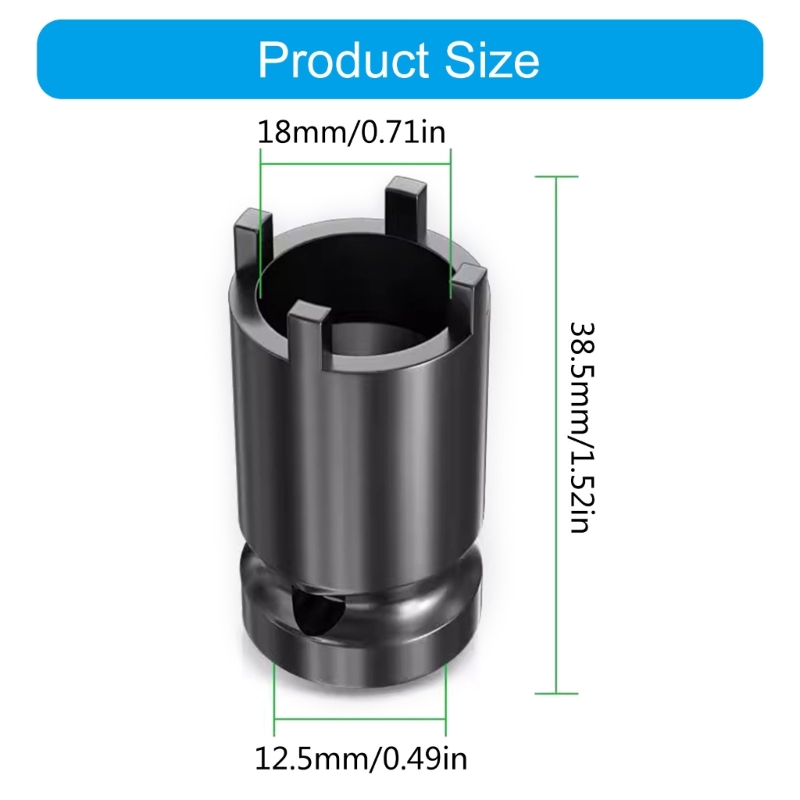 Multifunction Angle Grinder Socket Electric Wrench 4 Pronged Spanner for Quick Flange Nut Removal Power Tool Maintenance
