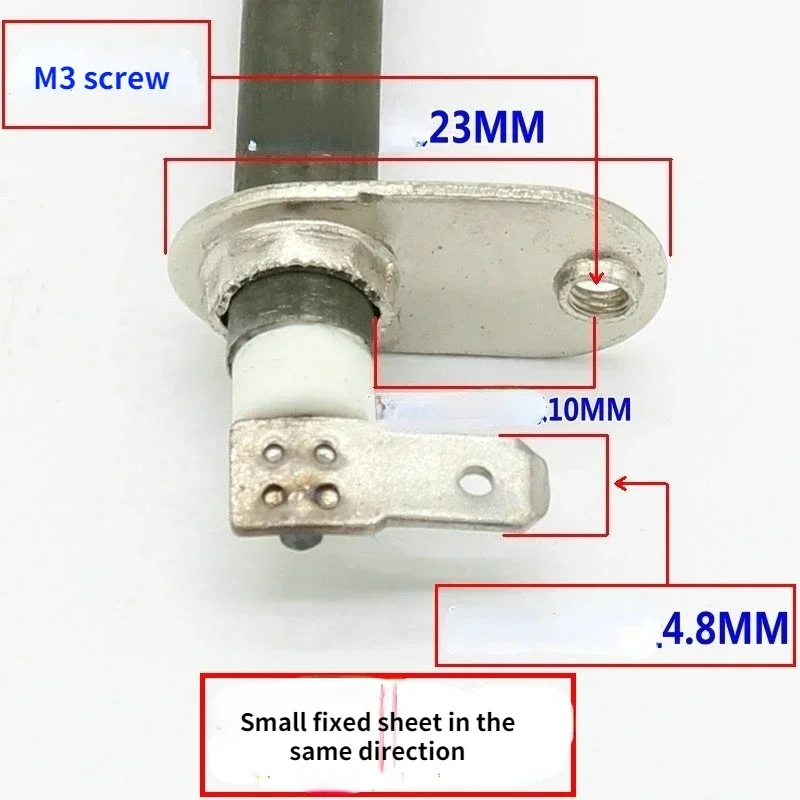 1 unidad de repuesto de elemento calefactor de horno eléctrico de acero inoxidable 110V 300W-425W para piezas de reparación de tubo calefactor de horno eléctrico