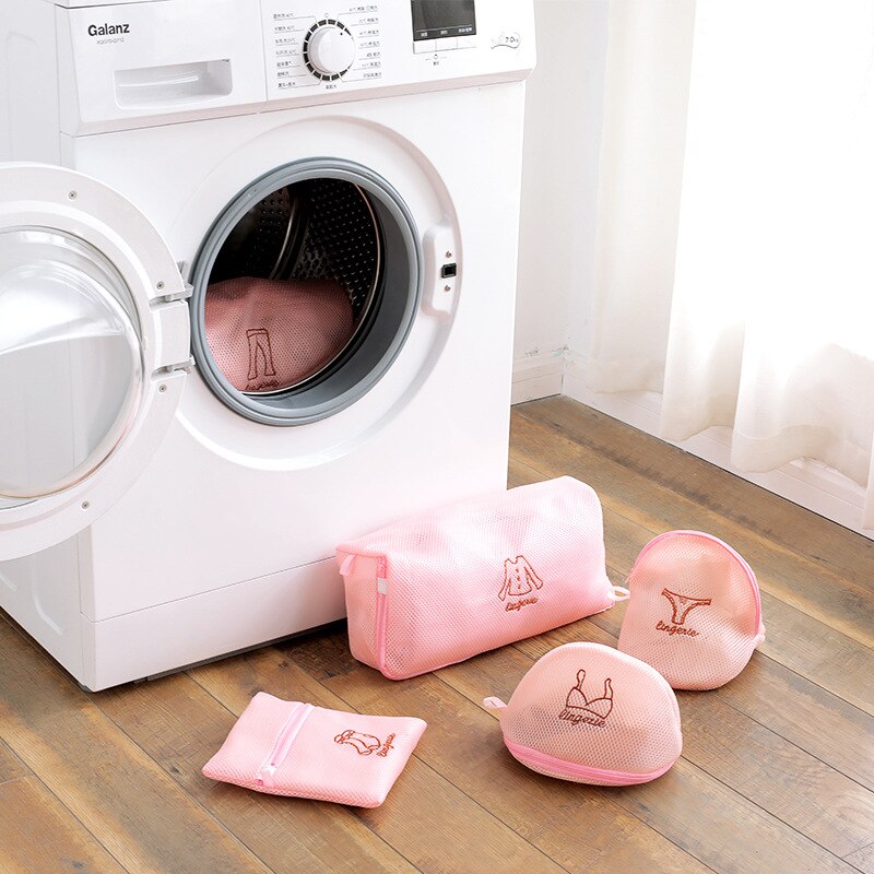 Waszak Beschermende Tas Fijne Mesh Combinatie Set Huishouden Wasserij Ondergoed Bra Wasmachine Netje En Netto Zak E25