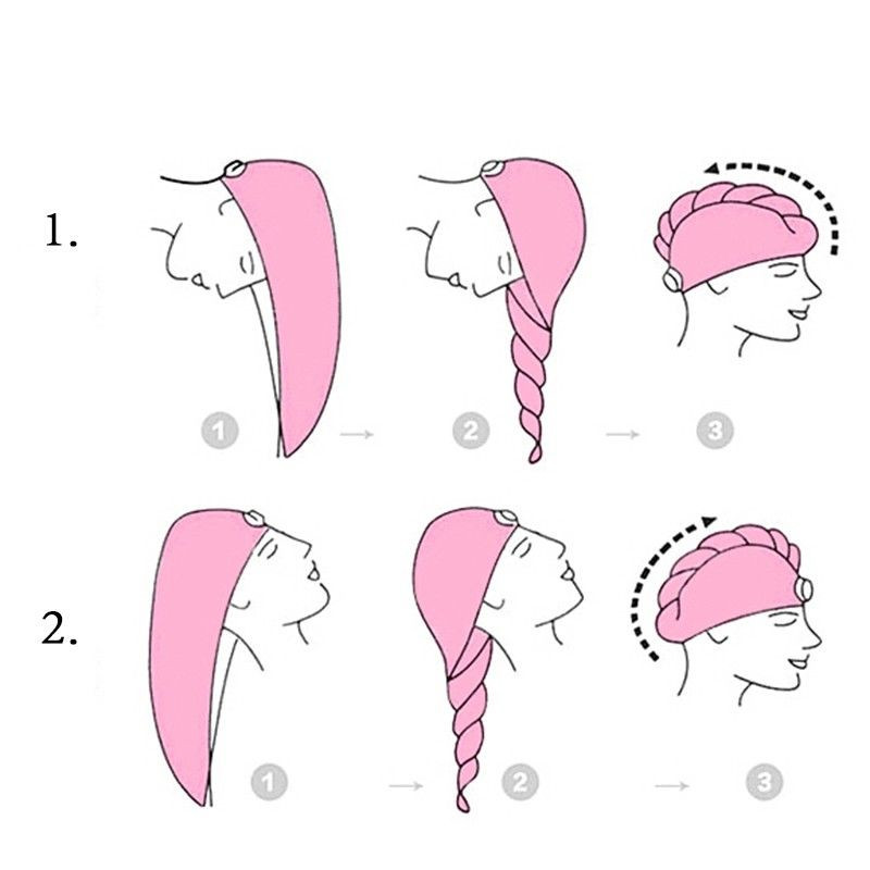 Kvinnors hårhandduk mikrofiber torr hår mössa snabbtorkande badhanddukar mjuk dusch hatt dam hår badverktyg 25 x 60 cm
