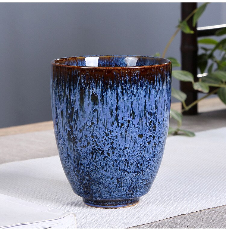 JIA-GUI-taza de té China LUO, tazas de té de cerámica con cambio de horno, taza de viaje para el hogar, juego de té de cerámica , 250ML, I063: F