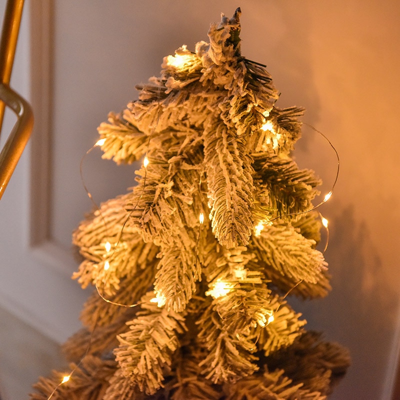 2m/5m/10m led ljusslingor silvertråd usb hem trädgård vattentät sagoljus julfest krans dekoration ljusslinga