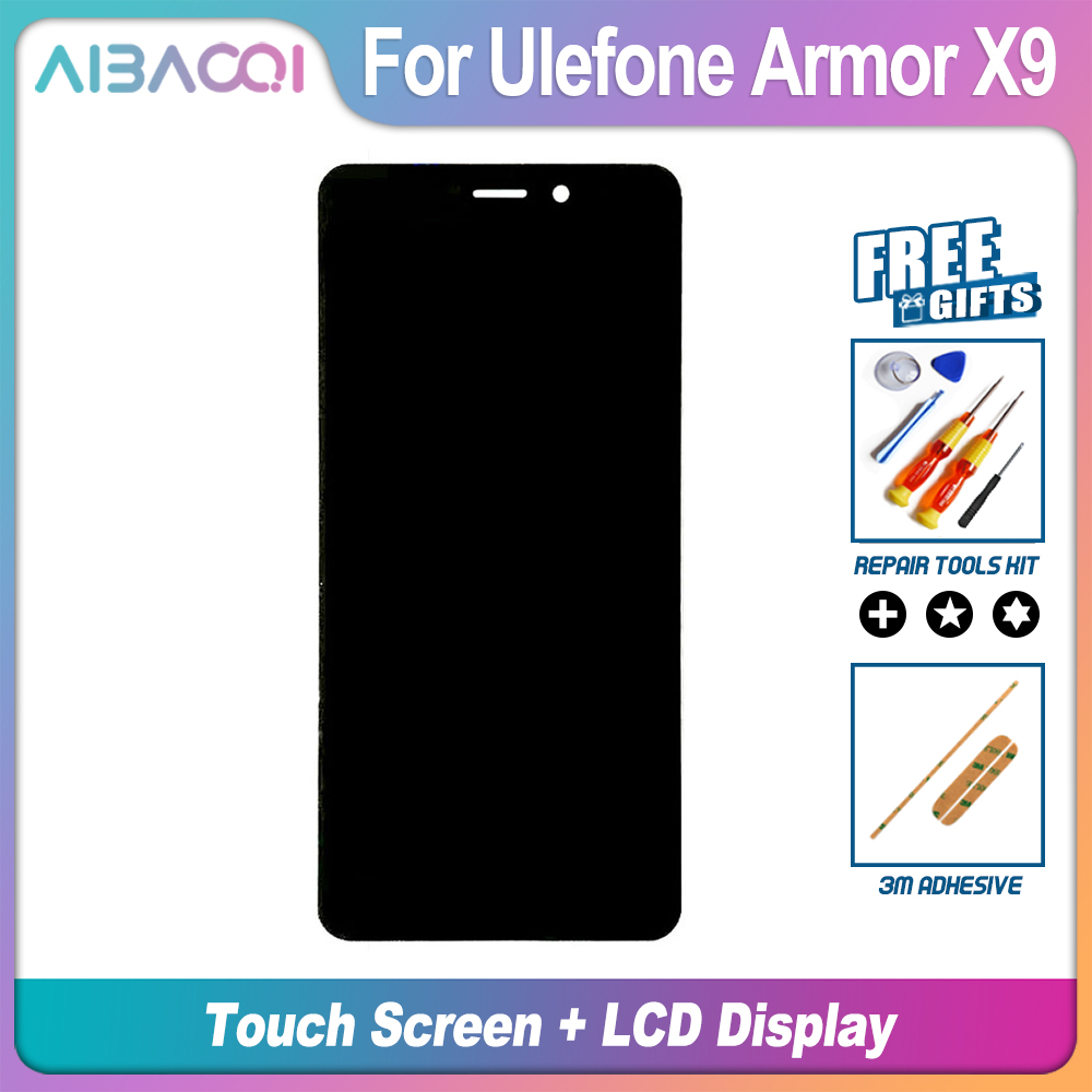AiBaoQi Zupełnie nowy ekran dotykowy + wyświetlacz LCD Zamiennik do telefonu Ulefone Armor X3 X5 X5 Pro X6 X7 X7 Pro X8 X9: WODA