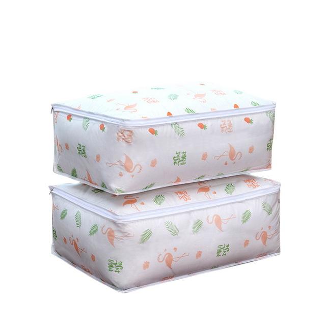 Caja de almacenamiento plegable de tela no tejida, estuche de recogida de ropa sucia con cremallera para juguetes, caja de almacenamiento de colcha, organizador con ventana transparente: A 55x36x20cm