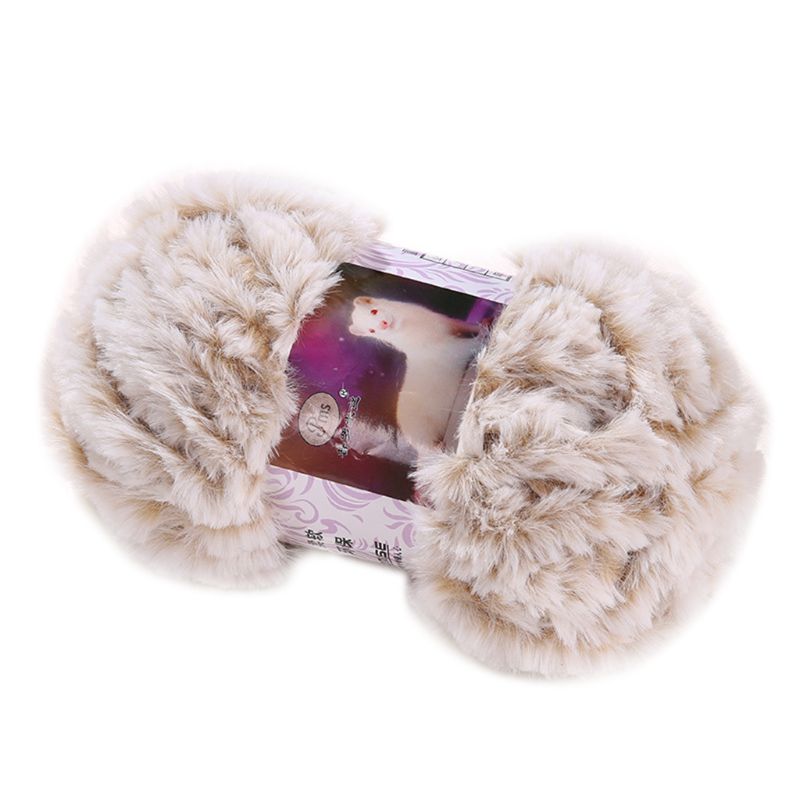 50g/Ball DIY Fluffy Plush Chunky Knitting Yarn Hand-Woven Crochet Velvet Thread: B