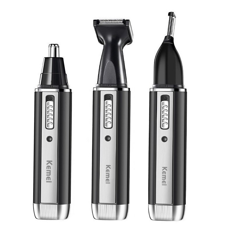 Tondeuse rechargeable 4 en 1 pour hommes, micro rasoir, tondeuse pour le nez, les sourcils, le nez, les cheveux, pour le nettoyage du nez et des oreilles, ensemble de toilettage: KM6631