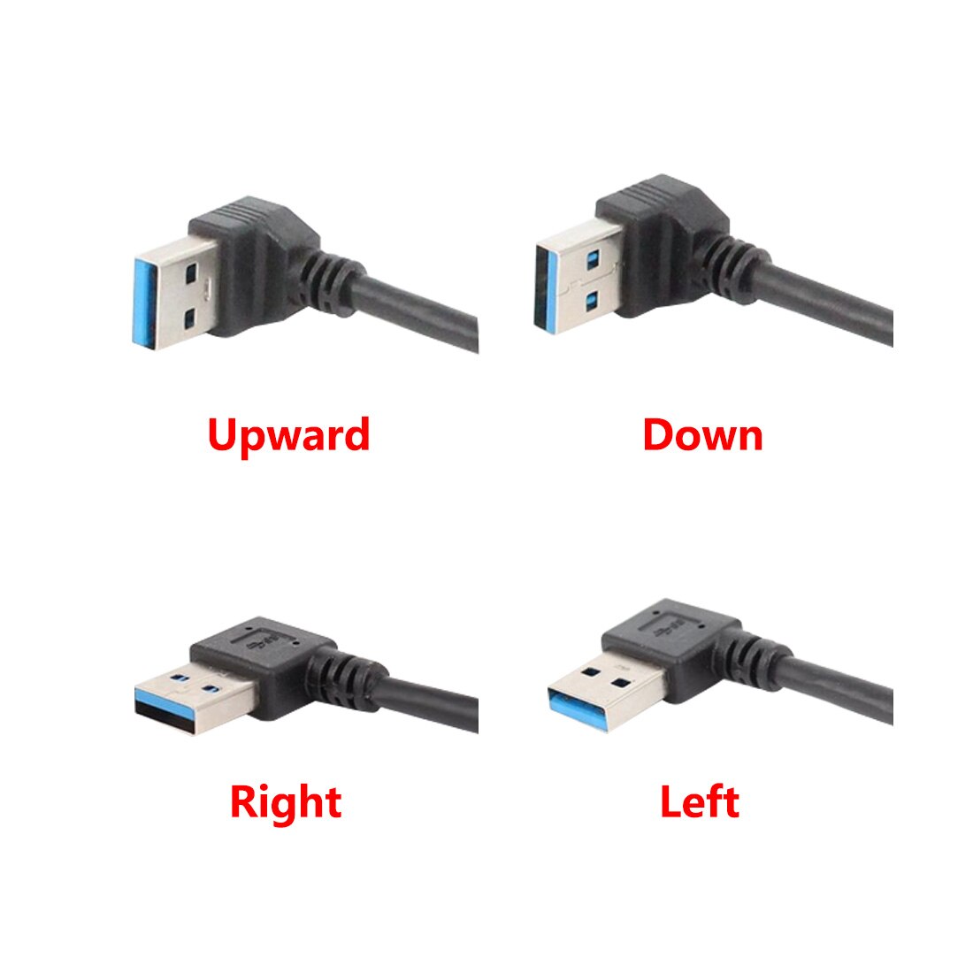 20cm USB 3.0 Rechts/Links/Up/Down Hoek 90 Graden Verlengkabel Man-vrouw Adapter cord USB Kabels