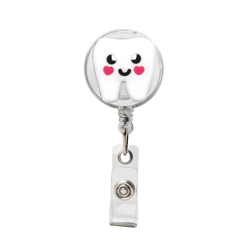 1PCS Retractable Pull Badge Nurse Cute Badge Reel Clip Badge Holder Yoyo Card Doctor ID Card Chain Clips School Student Office: 1504-06 1pcs