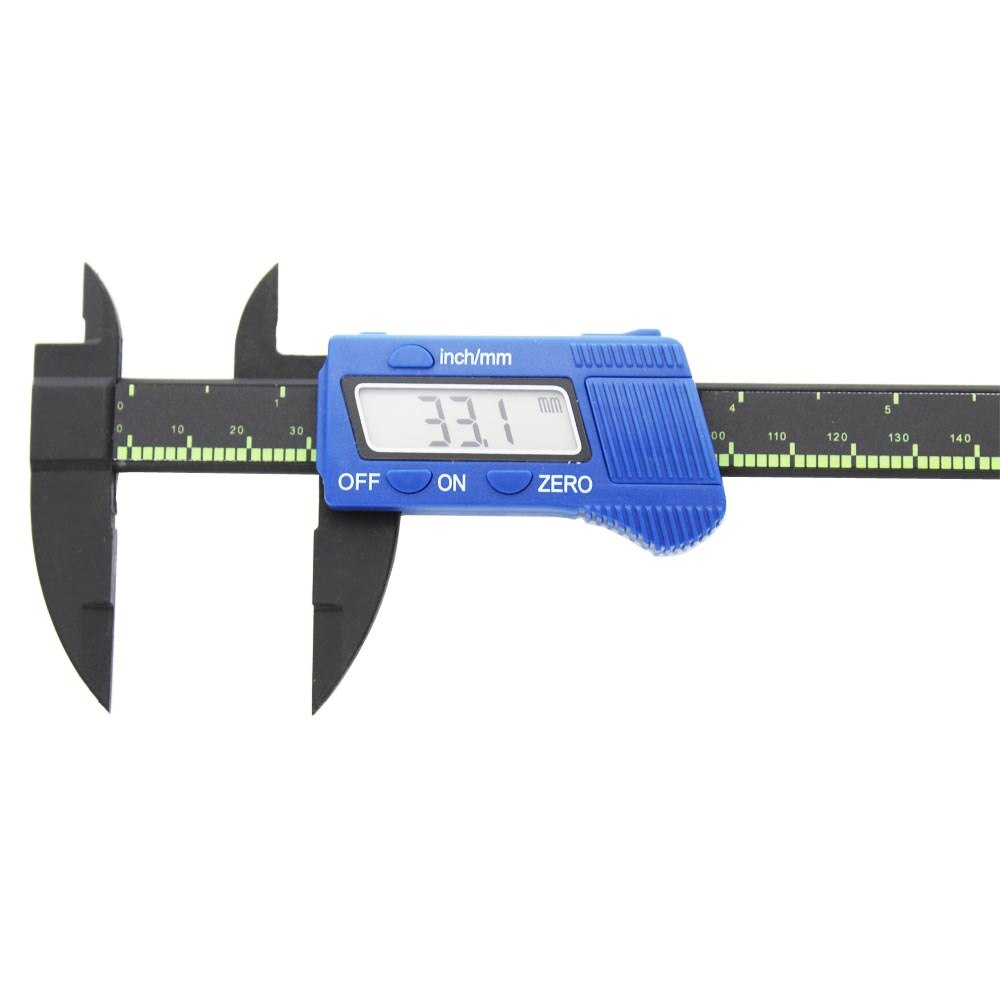 Digital Vernier Calipers Measure 150mm 6inch LCD Electronic Carbon Fiber Gauge Height Measuring Instruments Micrometer: Blue