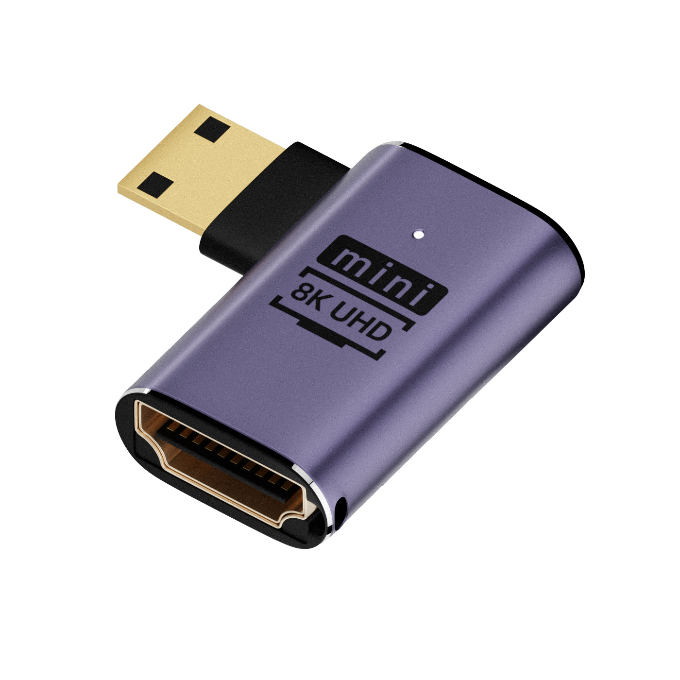 8k 4k uhd hdtv 2,1 Adapter 90 Grad abgewinkelter Mini Mikro HD-kompatibler Stecker auf HD-kompatibler weiblicher Adapter für Laptop-Kamera: Anderes