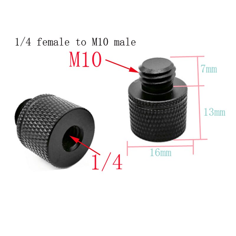 Vis de Conversion M5 M6 M8 M10 M12 mâle à femelle 1/4 ou 3/8, accessoires de photographie pour appareil photo, trépied, vis à plaque à dégagement rapide: M10 Gong to 14 Mu