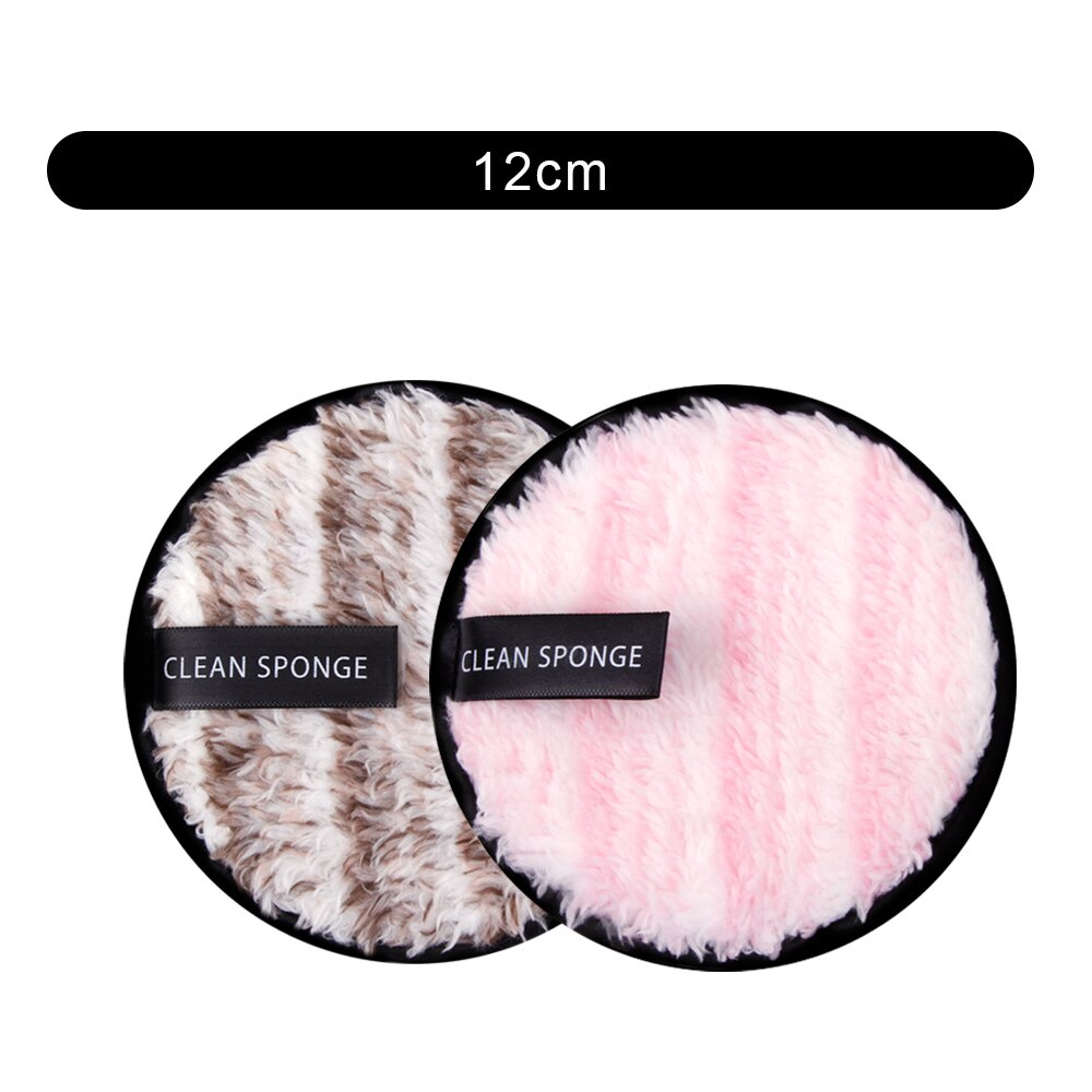 1/2 stk sminkefjerner klut gjenbrukbare makeup pads for alltid hudrensende bomull mikrofiber ansiktsvask håndkle make-up disk kosmetikk: Rosa og brun