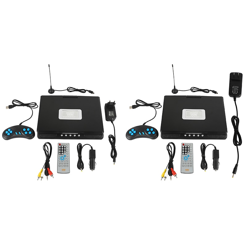 9.8 Inch Portable Car DVD Player Home HD Rotatable VCD CD MP3 HD DVD Player with Gamepad