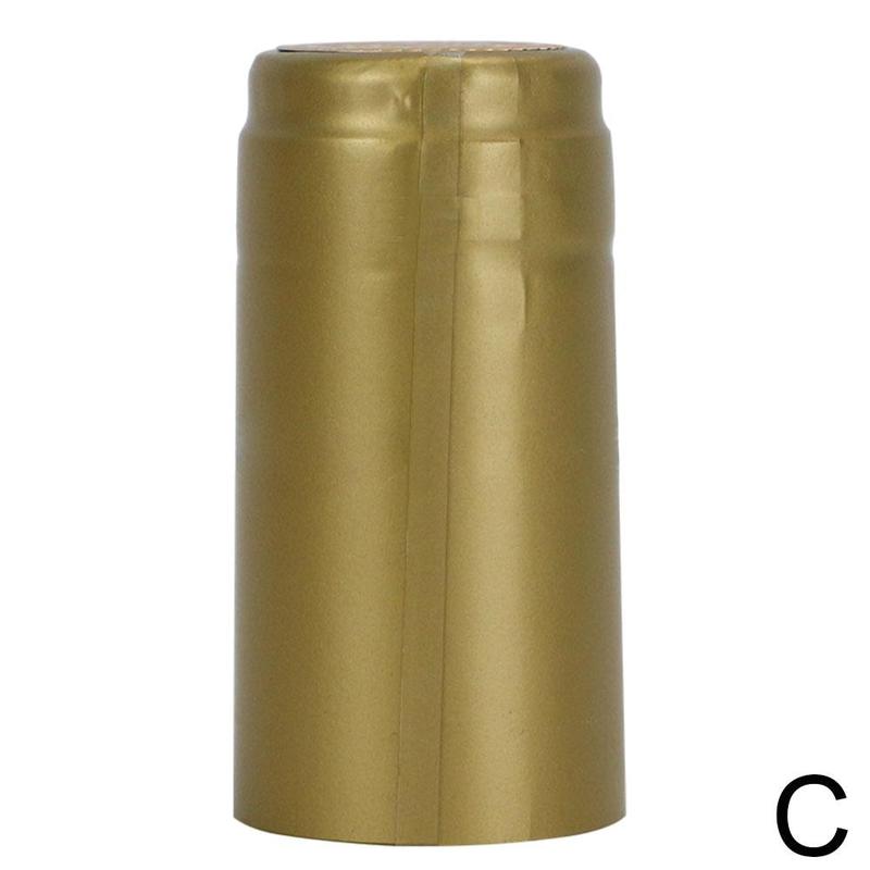 10 stücke Wein Flasche Schrumpfen Kapsel Schrumpf Kapseln Wein Wärme Schrumpf Kappe Wein Schrumpfen Film wickeln Für Gerade Mund flasche: Gold