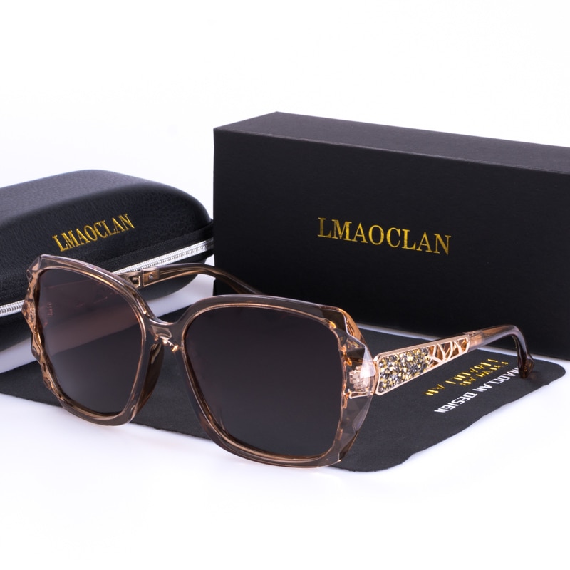 Luxury Brand HD Polarized Sunglasses Women Ladies Oversized Square Gradient Sun Glasses Female Eyewear Oculos UV400