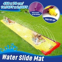 Single Surf Water Slide Lawn Water Slides Pools For Children Summer PVC Kids Games Fun Toys Backyard Outdoor Garden Wave Riders