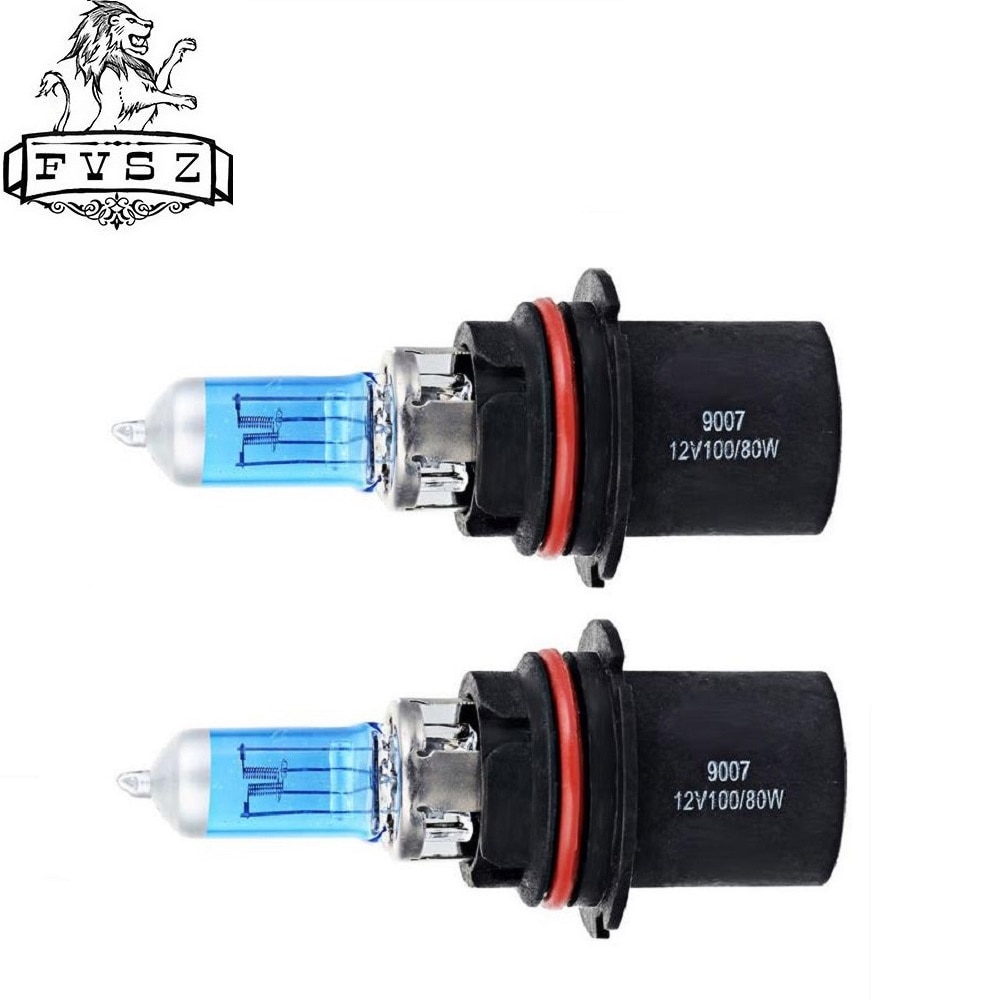 2 stk  hb5 9007 12v 100/80w 1600lm halogen hodelykt pære ultra skarp nøytral hvit bil hodelykt lys
