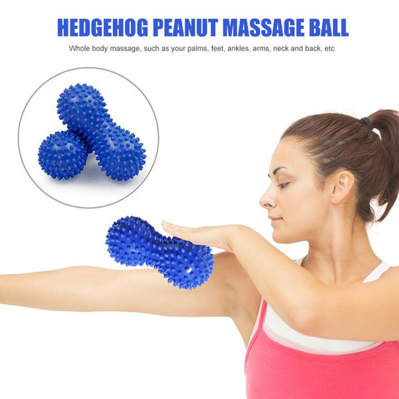 PVC Peanut Spiky Ball Massage Acupoint Grip Ball Pointed Nail Fascia Yoga Ball Fitness Ball Inflatable Hedgehog Ball