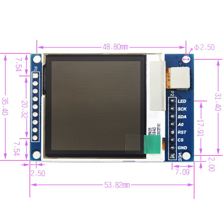 1.6 Inch OLED SPI Serial LCD TFT Display Screen Module 130*130 Communicate for Arduino OLED Transflective Display Module