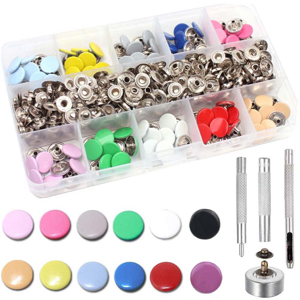 Dritz Dekorative Druckknöpfe - Runde Snap Fasteners, 12mm, Im 12er-Set