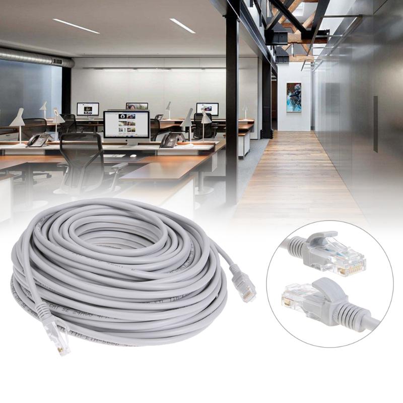 15/20/25/30m High Speed RJ45 Ethernet Cable Network LAN Cord Wire Router Computer Flat Cat5 Network Connector Extension Lines