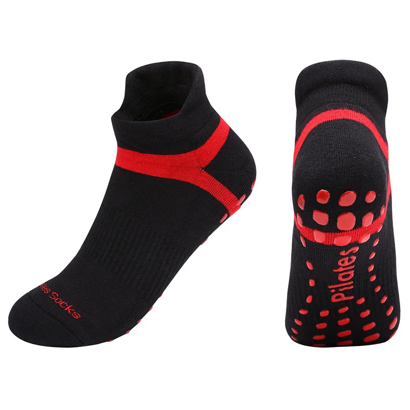Yoga Socken Männer Frauen Professionelle Silikon nicht-Unterhose Pilates Socken Große Größe drinnen Boden Fitnessstudio Fitness Baumwolle Tanz Sport socken: S / Blau