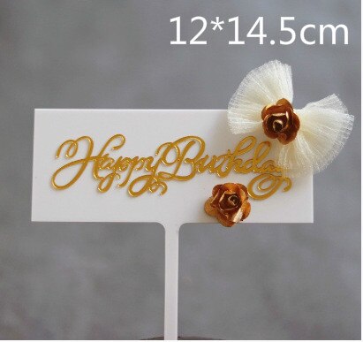 Happy Birthday Cake Topper Prince Princess Party Favors Decoration Supplies Baby Shower Decorations Cake Decorating Tools: E