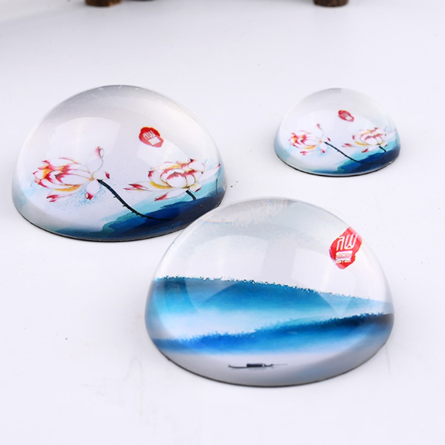 Creatieve Chinese Presse-papier Voor Schilderen Kalligrafie Glas Papier Gewicht Art Tekening Levert Art Set