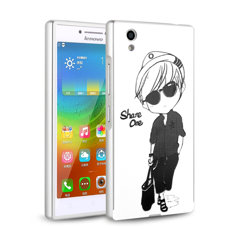 For Lenovo P70 Case Luxury Mirror Cover Metal Aluminum Bumper Frame Case For Lenovo P70 Case P70-T Gold Plated PC Back Cover 5.0: only case / Boy