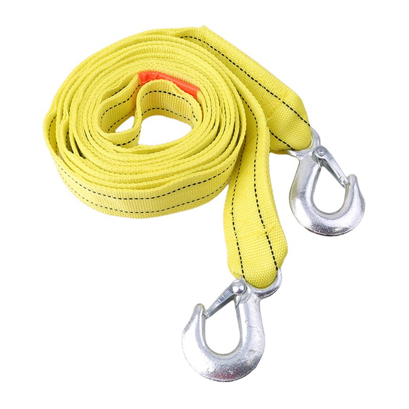 4m Double Thicker Tow Rope Multifunction Yellow Car Accessories Tow Ropes For Car Truck Trailer: reflective strip