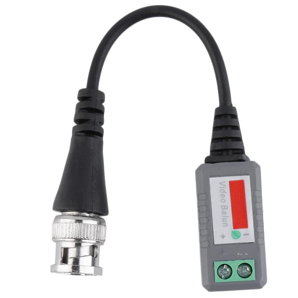 BZX-212L 1 canal de vídeo passivo transceptor para balun bnc cctv conector cat5 cabo cor preta durável