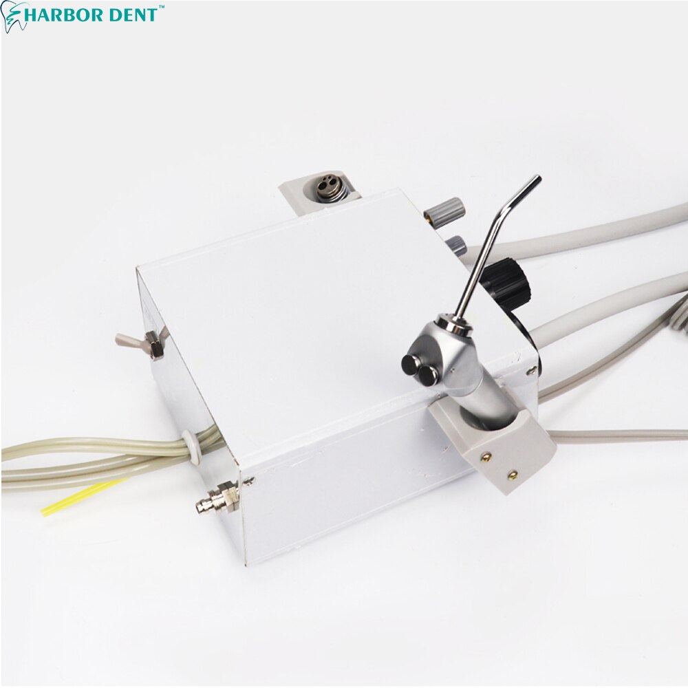 Mini turbina portátil de acero inoxidable para odontología, Unidad de Metal de 4 o 2 orificios, jeringa de 3 vías, equipo de laboratorio Dental, herramienta de trabajo