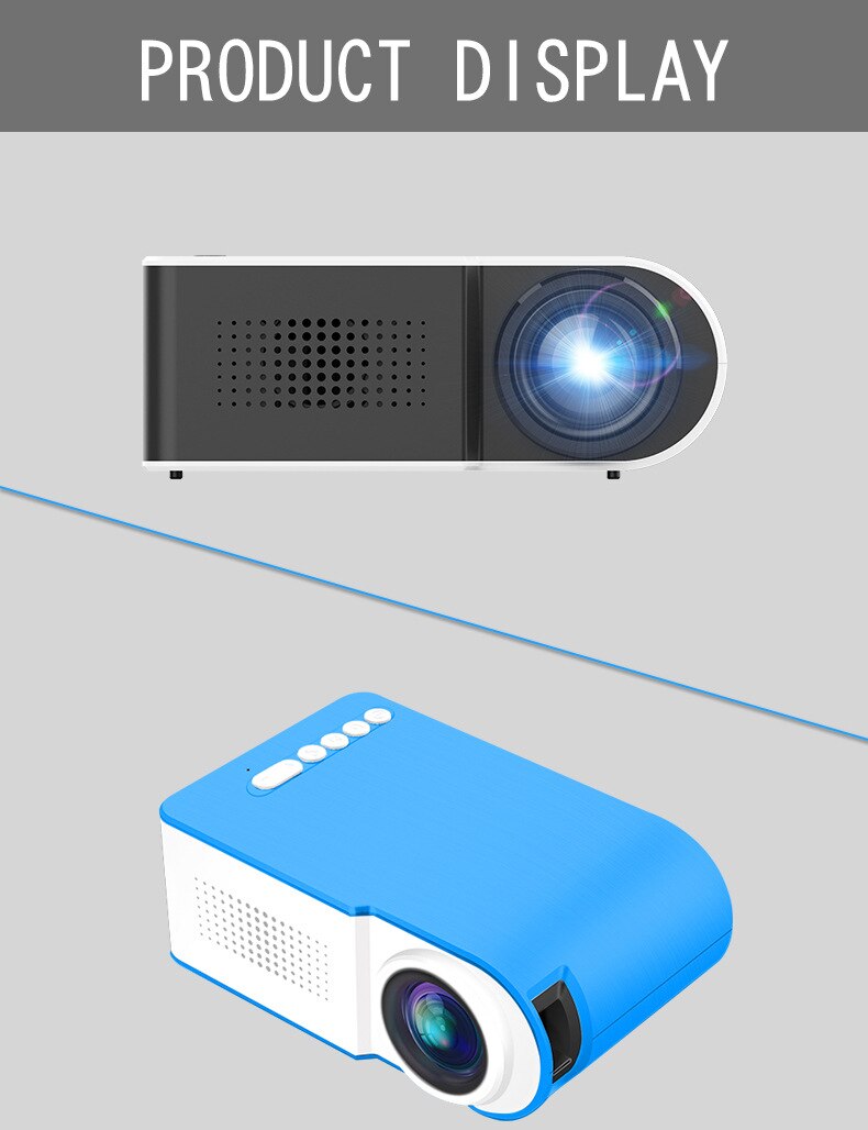 Mini proyector LED 3D YG210 de 1080P para cine en casa, vídeo Multimedia USB con enfoque preciso, proyector portátil para el hogar