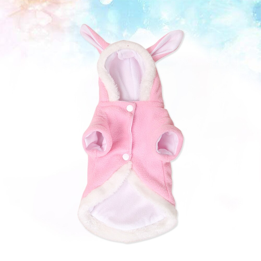 1PC Lovely Warm Pet Rabbit Outfit Cats Clothes Bunny Cosplay Costume Dog Clothes: M
