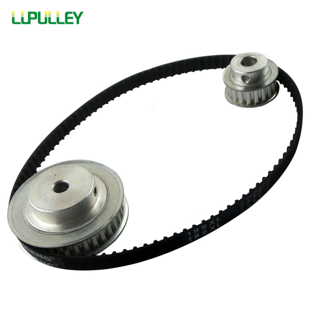 LUPULLEY Timing Belt Pulley XL Set Reduction 2:1 30T 15T Shaft 100mm Engraving Machine Accessories Gears Pulleys Belts Kit