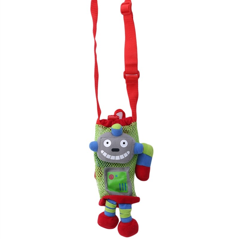 Infrant Newborn Baby Bottle Holder Bottle Feeding Stroller Accessories Feeding cartoon animal Bottle Plush Pouch Cover Sling: robot